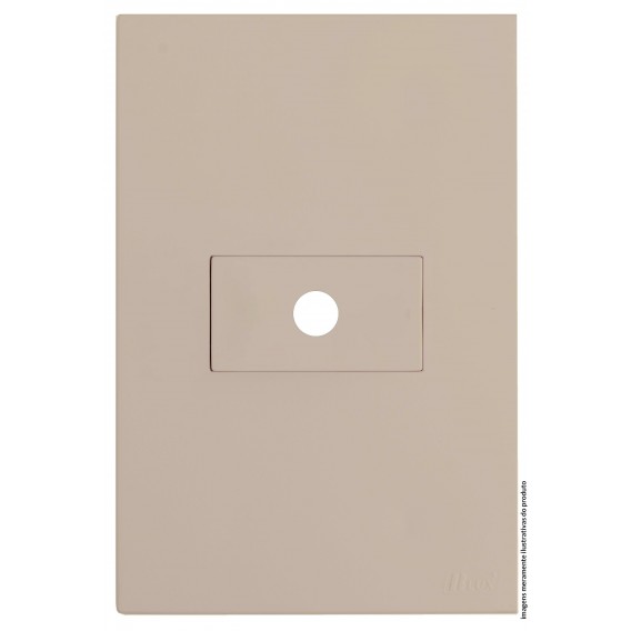 Placa Furo Horizontal 4x2 - RECTA Areia Satin Fosco Placa Furo Horizontal 4x2 - RECTA Areia Satin Fosco